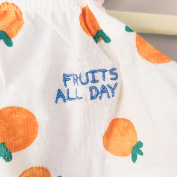 Zara Kids White Orange Fruit Print Tank - Picture 4 of 7